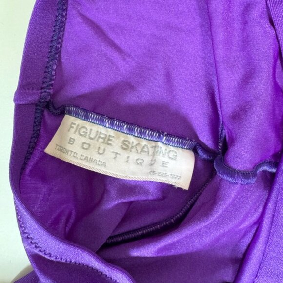 Figure Skating Boutique Double Georgette Skirt Stretch Purple Pink Ice Sports S - Picture 7 of 11